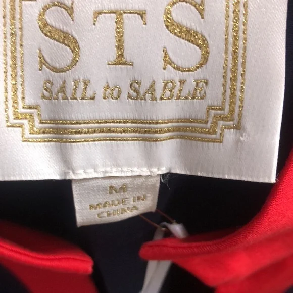 Sail to Sable red navy blue sleeveless dress Sz Medium New with tags - Picture 2 of 8